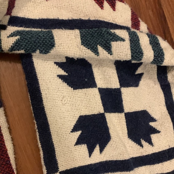 90s Tapestry Blanket Chore Coat Cardigan – Country Western | M - Picture 6 of 8